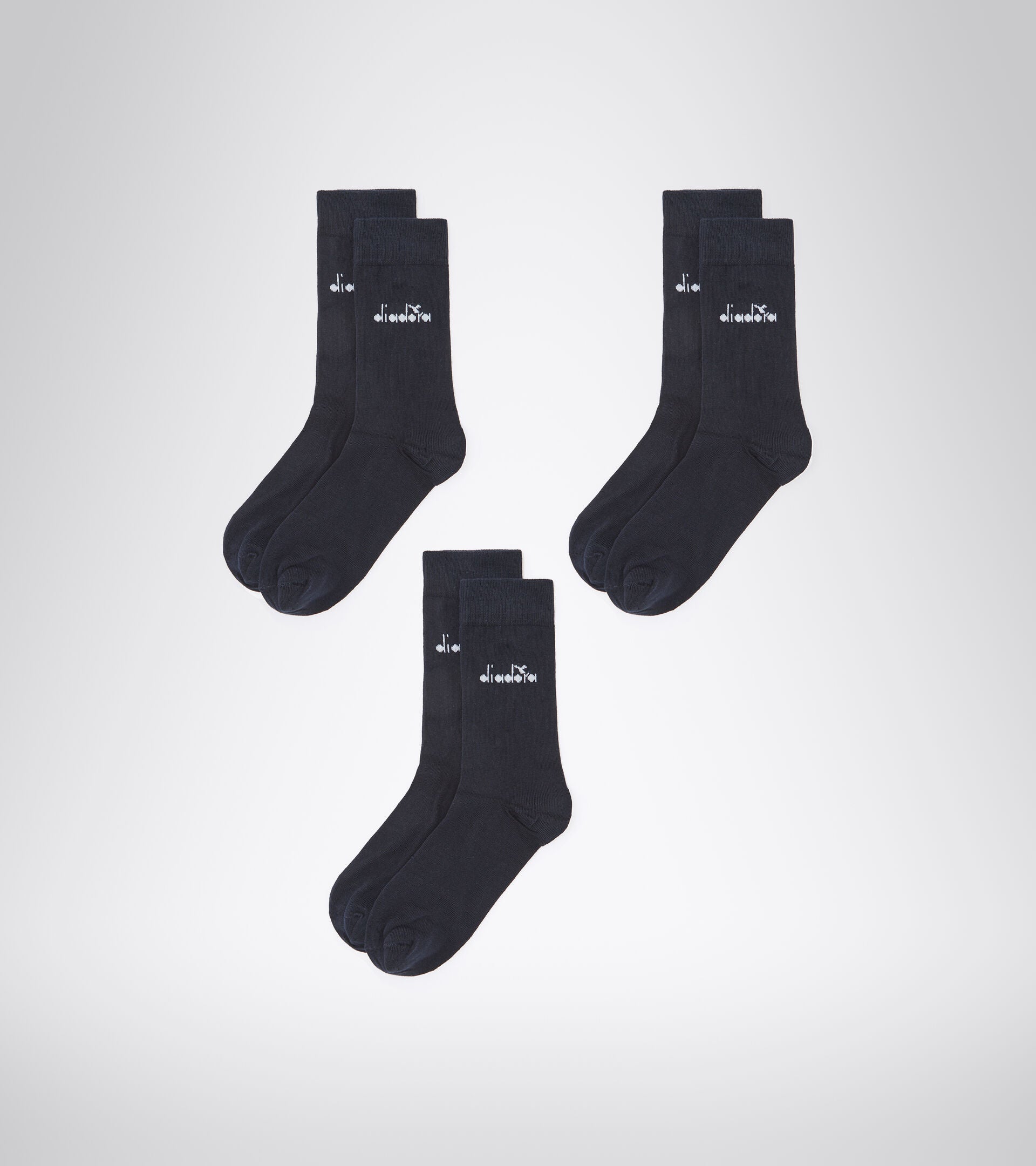 Diadora Crew socks 3 pack " Black "