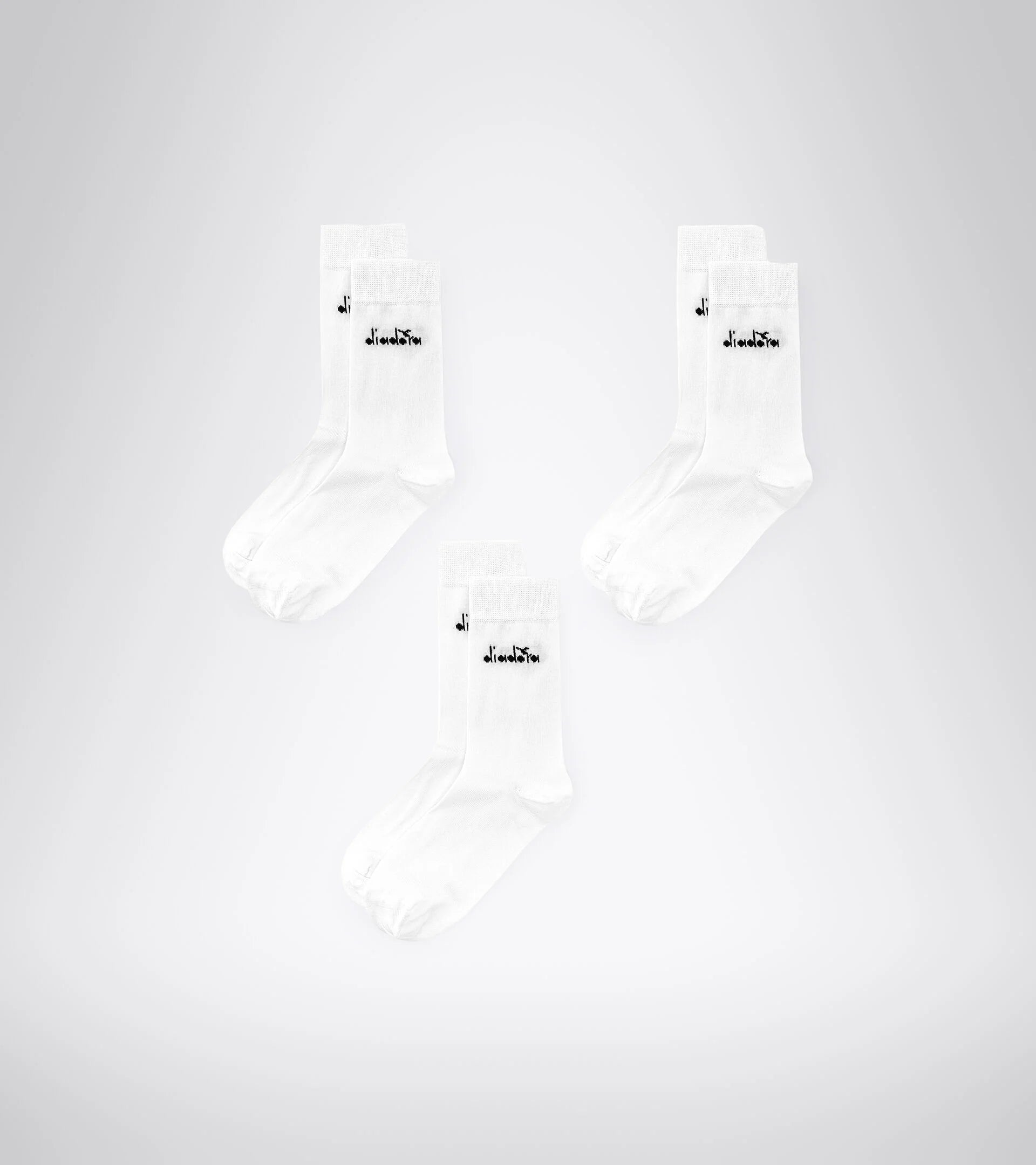 Crew socks 3 pack " White "