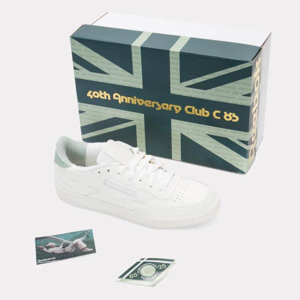 Club C 85 Vintage Shoes - 40th Anniversary Chalk and Hybridgreen