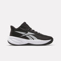 Reebok Press Basketball Shoes Black and White- Grade School